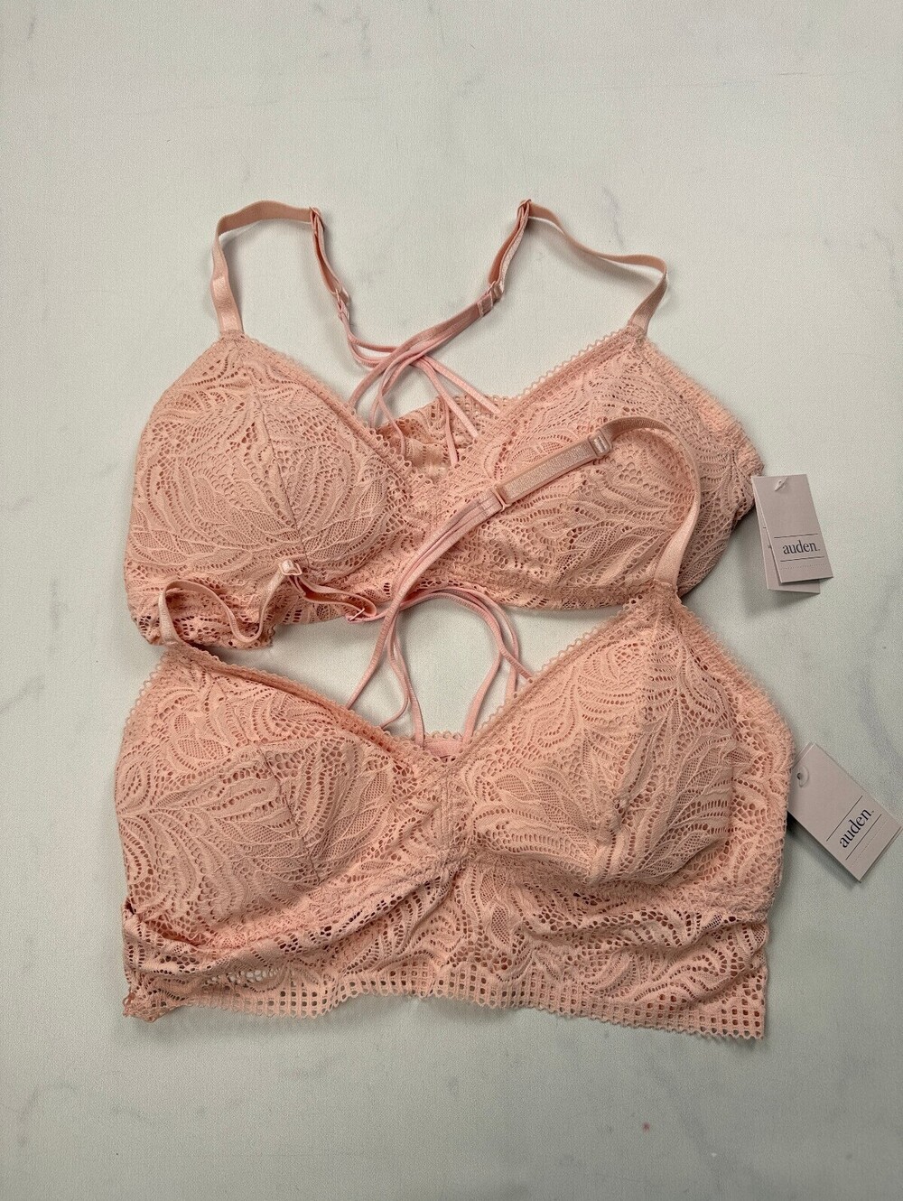 Auden Lace Bra Set Blush Modern Feminine Matching Set of 2 - Womens L